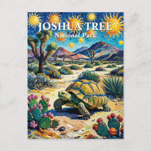 Van Gogh Joshua Tree Wildlife Sköldpadda Färgrik Vykort
