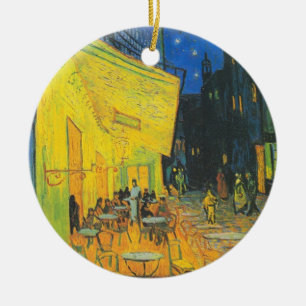 Van Gogh Kafé Terrace Fransk Gatuvy Julgransprydnad Keramik