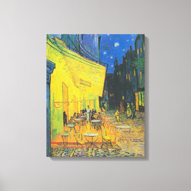 Van Gogh Kafé Terrass Fransk Gatuvy Canvastryck (Framsida)
