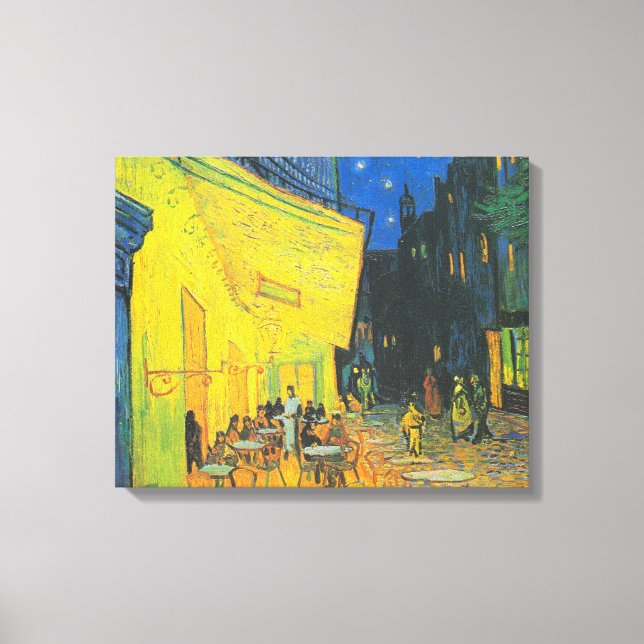 Van Gogh Kafé Terrass Fransk Gatuvy Canvastryck (Framsida)