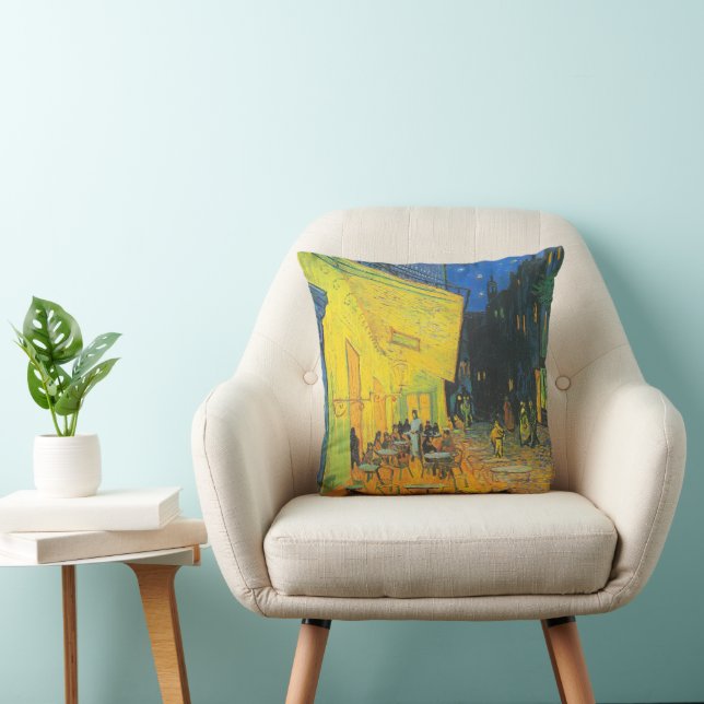 Van Gogh Kafé Terrass Fransk Gatuvy Kudde (Stol)