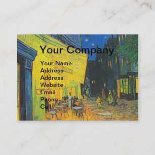 Van Gogh Kafé Terrass Fransk Gatuvy Visitkort