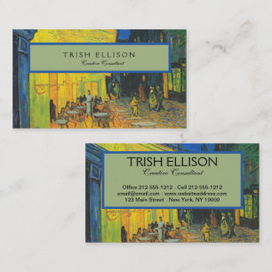 Van Gogh Kafé Terrass Fransk Gatuvy Visitkort