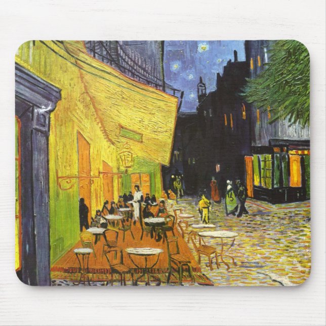 Van Gogh Kafé Terrass på natten Musmatta (Framsidan)