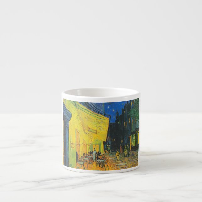 Van Gogh kaféterrassen fransk gatumiljö Espressomugg (Framsidan)