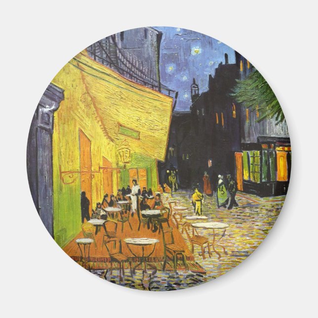 Van Gogh Kaféterrassen om natten Magnet (Framsidan)