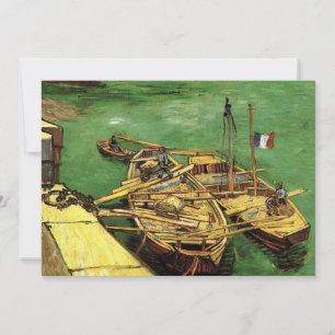 Van Gogh Kaj med män som lastar ur sandpråmar