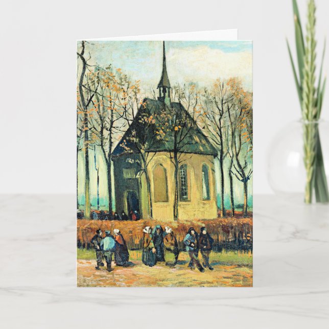 Van Gogh - Kongregation lämnande reformerad kyrka Kort (Framsida)