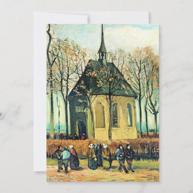 Van Gogh - Kongregation lämnande reformerad kyrka Kort (Framsida)