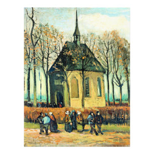 Van Gogh - Kongregation, reformerad kyrka Fototryck