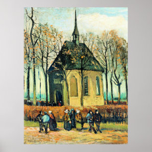 Van Gogh - Kongregation, reformerad kyrka Poster
