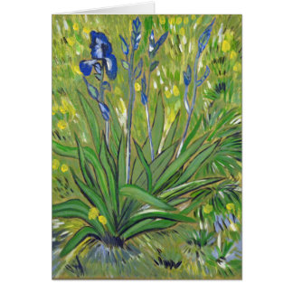 Van Gogh konst Irisar, akryl reproduktion Hälsningskort