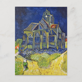 Van Gogh konstreproduktion, Auvers kyrka Vykort