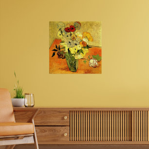 Van Gogh-konstverk, Japansk vas med rosor, Poster