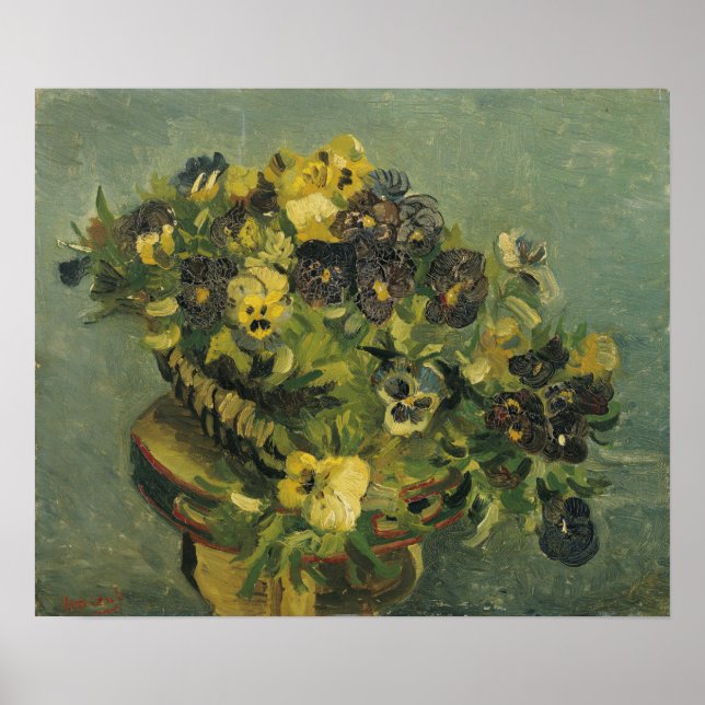 Van Gogh - Korg med violer Poster (Framsidan)