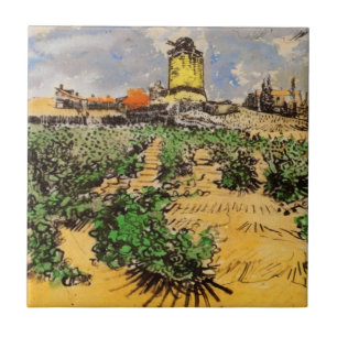 Van Gogh Kvarnen Alphonse Daudet vid Fontevielle Kakelplatta