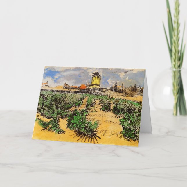 Van Gogh Kvarnen Alphonse Daudet vid Fontevielle Kort (Framsida)