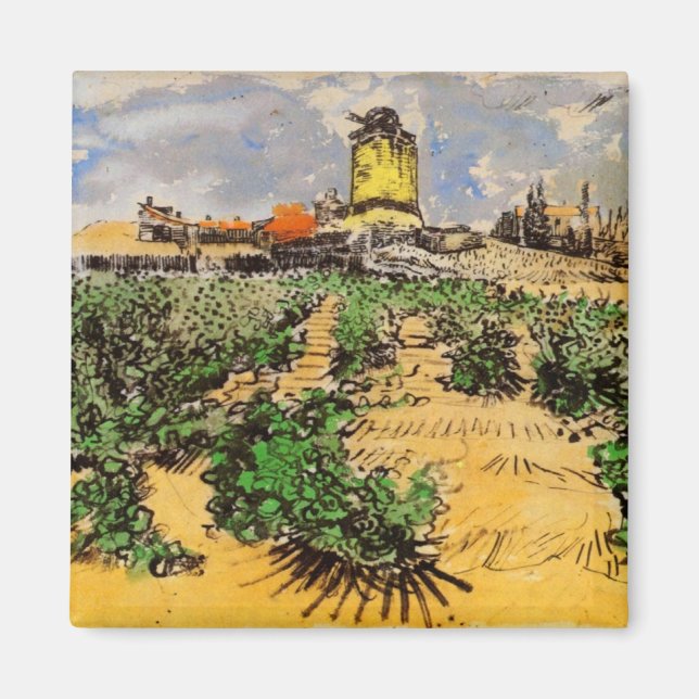 Van Gogh Kvarnen Alphonse Daudet vid Fontevielle Magnet (Framsidan)