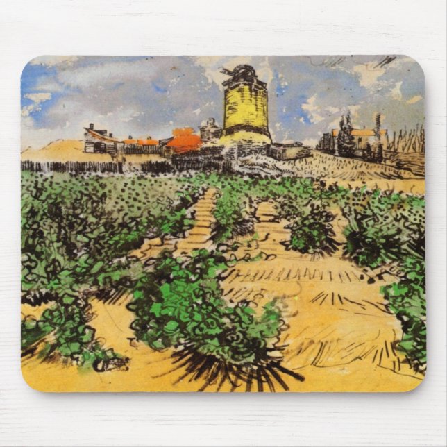 Van Gogh Kvarnen Alphonse Daudet vid Fontevielle Musmatta (Framsidan)