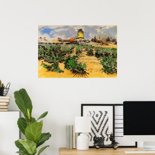 Van Gogh-kvarnen Alphonse Daudet vid Fontevielle Poster