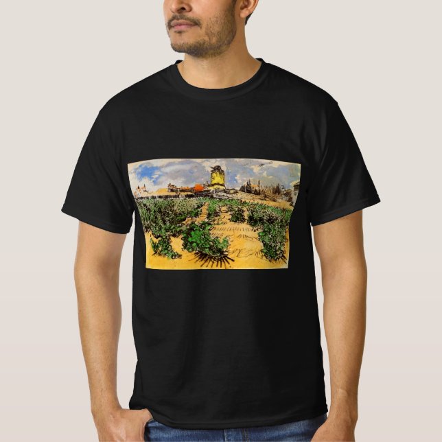 Van Gogh Kvarnen Alphonse Daudet vid Fontevielle T Shirt (Framsida)