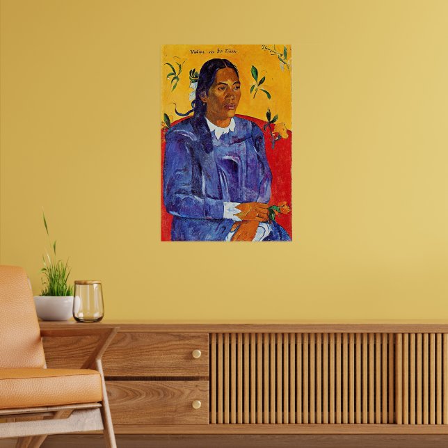 Van Gogh - Kvinna med en blomma Poster (Vardagsrum 2)