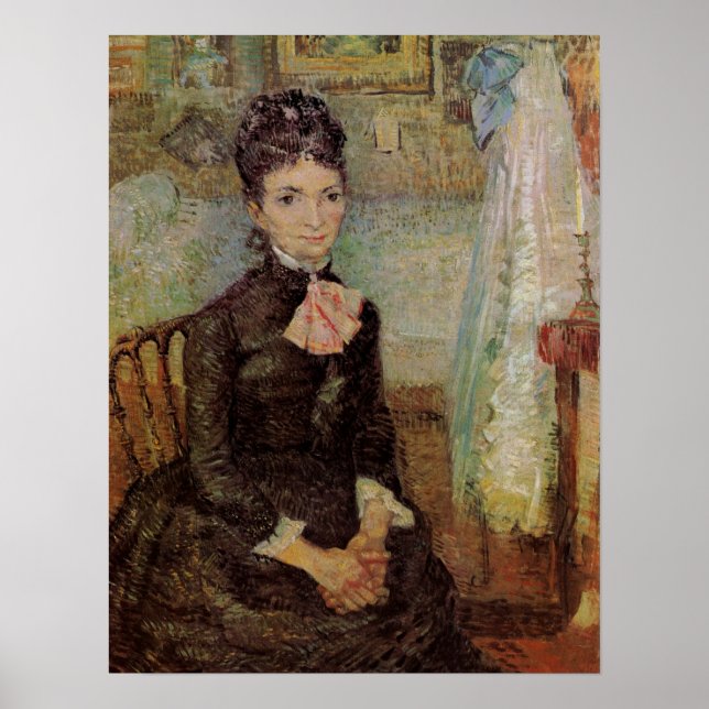 Van Gogh, Kvinna som sitter vid en vagga, Vintage  Poster (Framsidan)