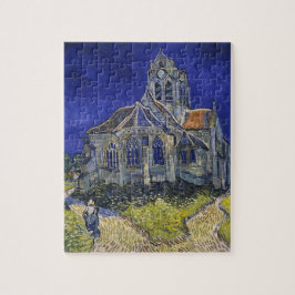 Van Gogh Kyrkan i Auvers blå himmel konst Pussel