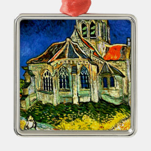 Van Gogh - kyrkan i Auvers Julgransprydnad Metall
