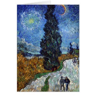 Van Gogh Land i Provence på natten Hälsningskort