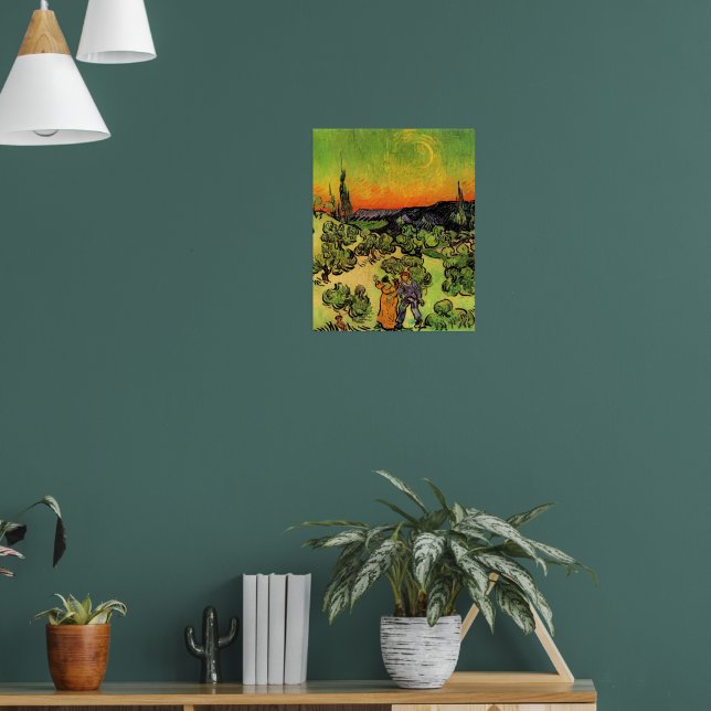 Van Gogh - Landscape with Couple Walking Poster (Vardagsrum 1)