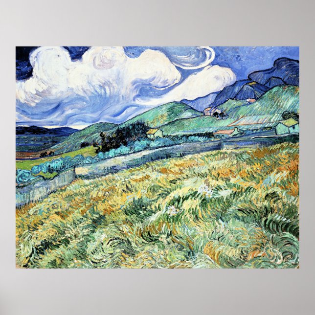 Van Gogh - Landskap från Saint-Remy, Poster (Framsidan)