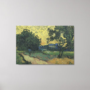 Van Gogh Landskap i skymning Canvastryck