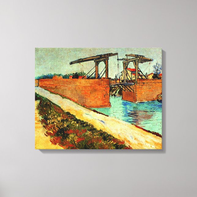 Van Gogh - Langlois Bridge with Road Canvastryck (Framsida)