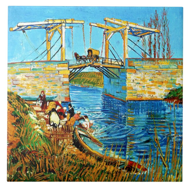 Van Gogh - Langlois-bron i Arles Kakelplatta (Framsidan)