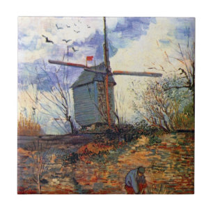 Van Gogh - Le Moulin De La Galette Väderkvarn Kakelplatta