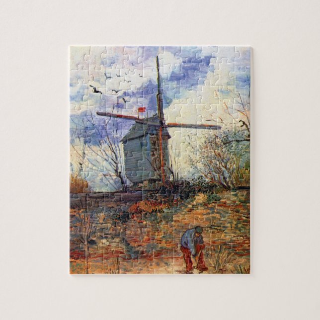 Van Gogh - Le Moulin De La Galette Väderkvarn Pussel (Vertikal)