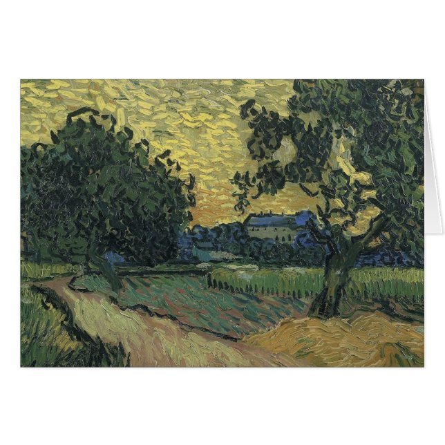 Van Gogh Ligcape i Twilight Hälsningskort (Framsidan Horizontal)