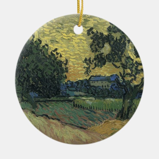 Van Gogh Ligcape i Twilight Julgransprydnad Keramik (Framsidan)