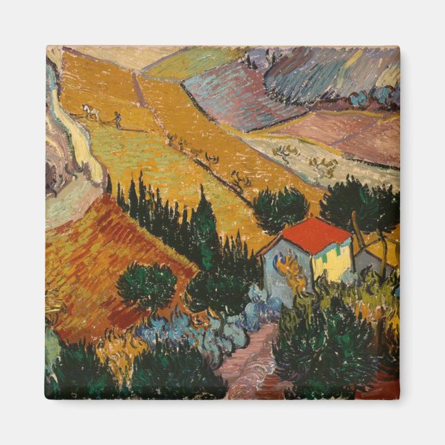 Van Gogh Ligcape med House och Plowman Magnet (Framsidan)