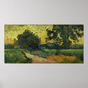 Van Gogh - liggande i Twilight Poster