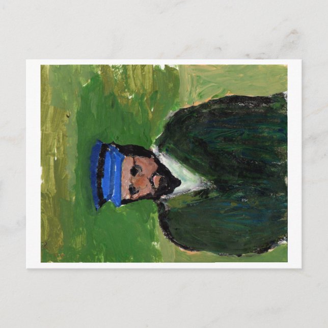 Van Gogh-liknande porträtt-vykort Vykort (Framsida)