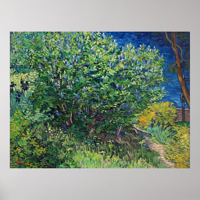 Van Gogh - Lilac Bush Poster (Framsidan)