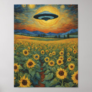 Van Gogh Luft Craft Landing Poster