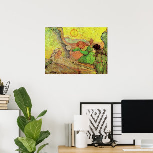 Van Gogh; Lyfta av Lazarus, vintagereligion Poster