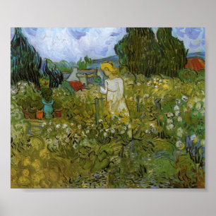 Van Gogh - Mademoiselle Gachet i hennes trädgård Poster