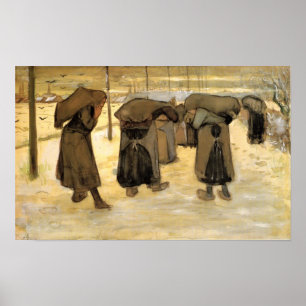 Van Gogh - Makar till gruvarbetare som bär kolsäck Poster