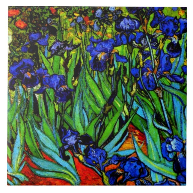 Van Gogh-målning, Irises, Kakelplatta (Framsidan)