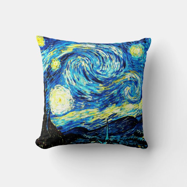 Van Gogh-målning, Starry Night Kudde (Framsida)