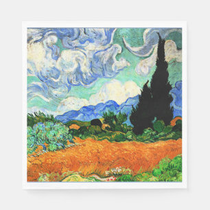Van Gogh-målning, Wheatfield med Cypress Träd Pappersservett
